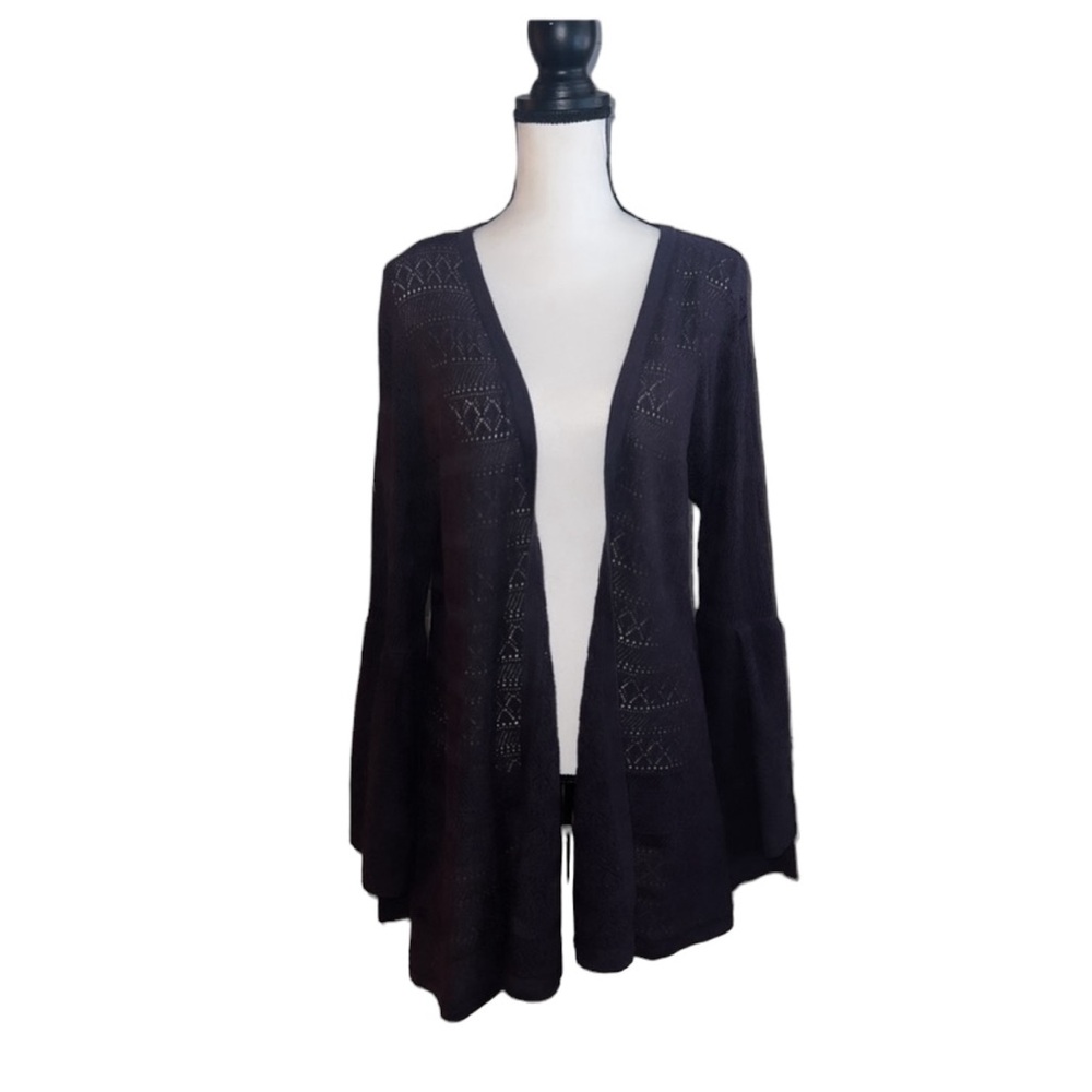 Style Co. Bell Sleeve dark Purple Sweater